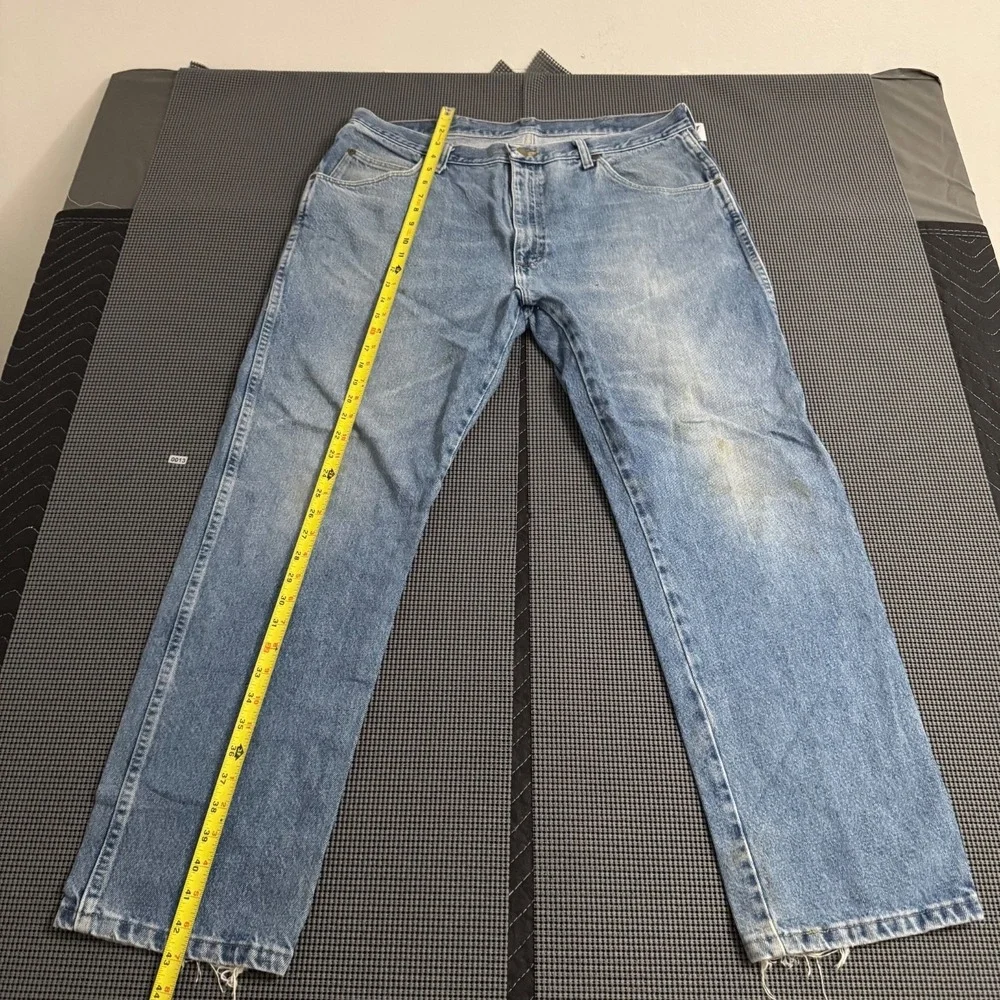 Wrangler Regular Fit Mens Jeans 38x30 Blue Denim 965T1DS Mid Wash Regular Fit